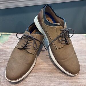 Sonoma Ortholite Eco Men's Taupe “Trace” Lace Up Oxfords Navy Accents Size 12